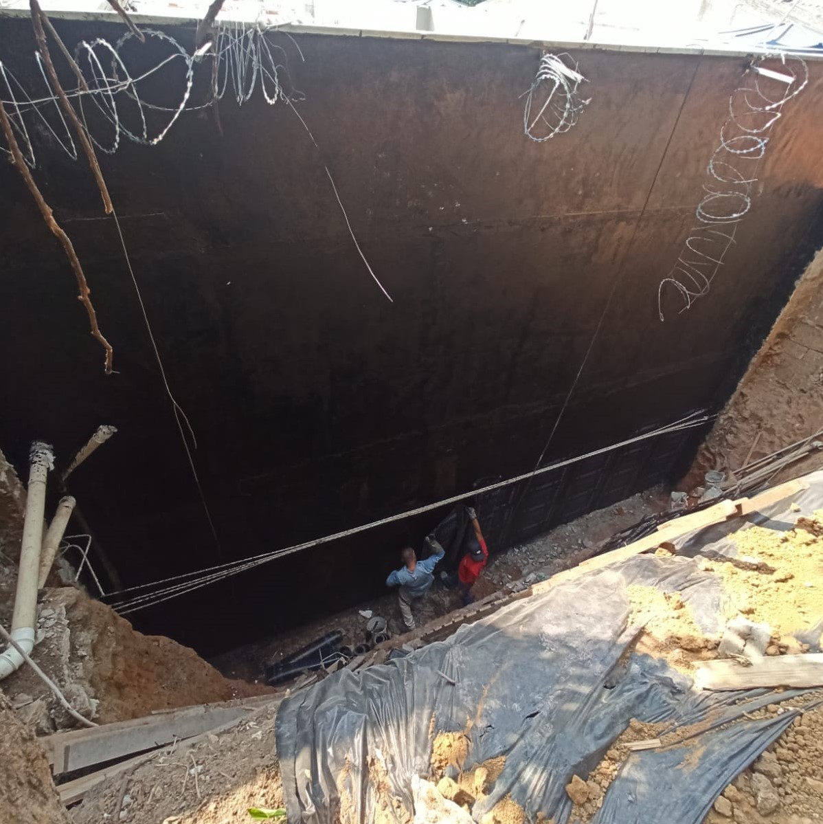 Impermeabilização de muro de arrimo