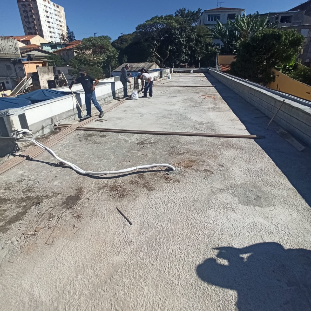 Impermeabilização laje cobertura - antes