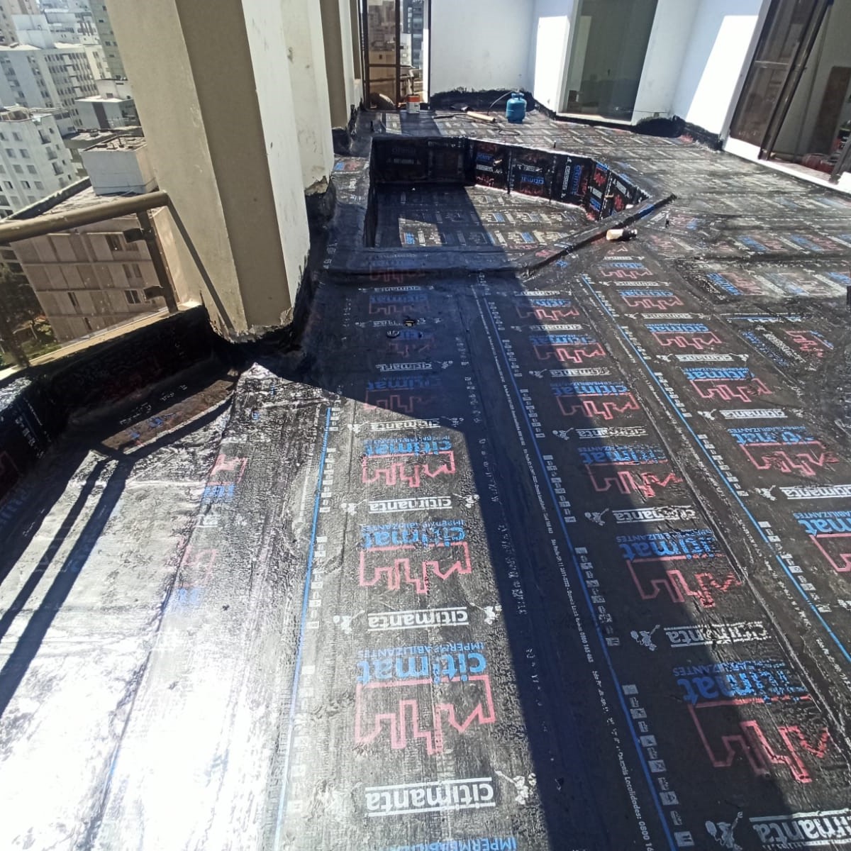 Impermeabilização laje e piscina cobertura - concluído