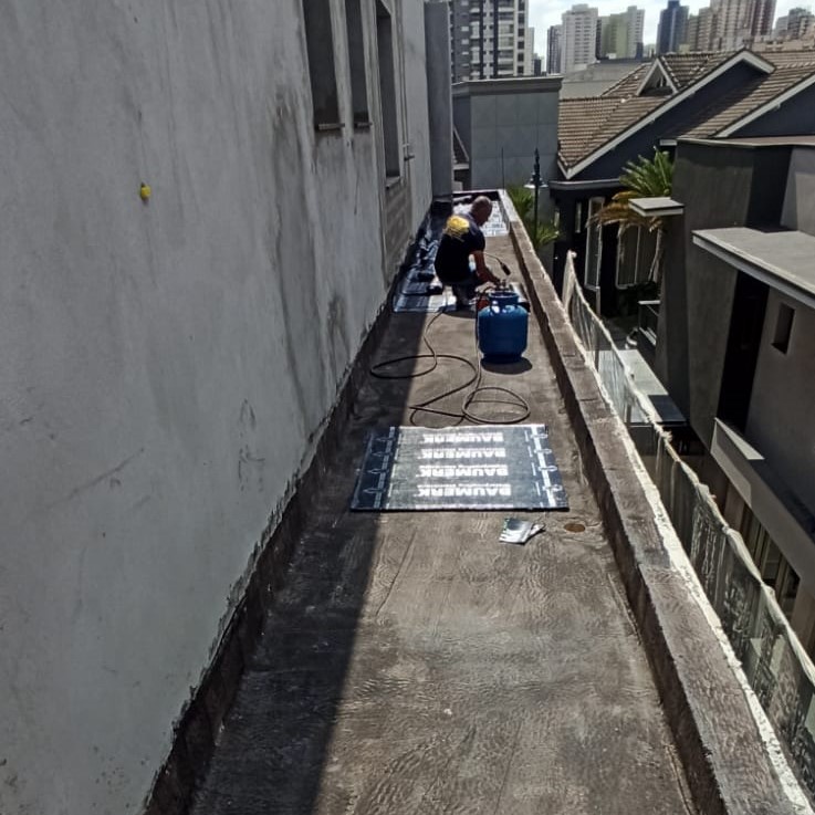 Impermeabilização terraço - durante